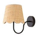 Modern European furniture - Scalloped Rattan Wall Lamp - www.oroatrade.com