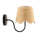 Modern European furniture - Scalloped Rattan Wall Lamp - www.oroatrade.com