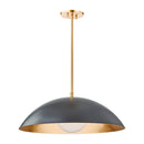 Contract furniture - Black Metal Dome Pendant Lamp - www.oroatrade.com