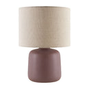 Modern European furniture - Beige Linen Ceramic Table Lamp S - www.oroatrade.com