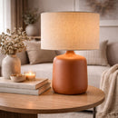 Modern European furniture - Beige Linen Ceramic Table Lamp S - www.oroatrade.com