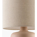 Modern European furniture - Beige Linen Ceramic Table Lamp S - www.oroatrade.com