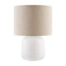 Modern European furniture - Beige Linen Ceramic Table Lamp S - www.oroatrade.com