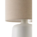 Modern European furniture - Beige Linen Ceramic Table Lamp S - www.oroatrade.com