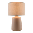 Modern European furniture - Beige Linen Ceramic Table Lamp L - www.oroatrade.com