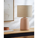 Modern European furniture - Beige Linen Ceramic Table Lamp L - www.oroatrade.com