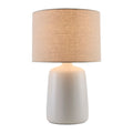 Modern European furniture - Beige Linen Ceramic Table Lamp L - www.oroatrade.com