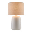 Modern European furniture - Beige Linen Ceramic Table Lamp L - www.oroatrade.com
