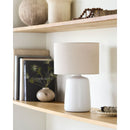Modern European furniture - Beige Linen Ceramic Table Lamp L - www.oroatrade.com