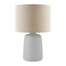 Modern European furniture - Beige Linen Ceramic Table Lamp L - www.oroatrade.com