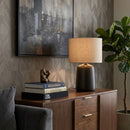 Modern European furniture - Beige Linen Ceramic Table Lamp L - www.oroatrade.com