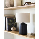 Modern European furniture - Beige Linen Ceramic Table Lamp L - www.oroatrade.com