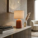 Modern European furniture - Beige Linen Ceramic Table Lamp L - www.oroatrade.com