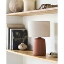 Modern European furniture - Beige Linen Ceramic Table Lamp L - www.oroatrade.com