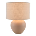 Modern European furniture - Rounded Ceramic Linen Table Lamp - www.oroatrade.com
