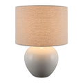 Modern European furniture - Rounded Ceramic Linen Table Lamp - www.oroatrade.com
