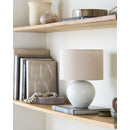 Modern European furniture - Rounded Ceramic Linen Table Lamp - www.oroatrade.com