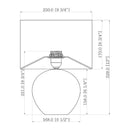 Modern European furniture - Rounded Ceramic Linen Table Lamp - www.oroatrade.com