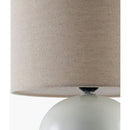 Modern European furniture - Rounded Ceramic Linen Table Lamp - www.oroatrade.com