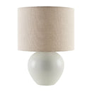 Modern European furniture - Rounded Ceramic Linen Table Lamp - www.oroatrade.com
