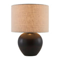 Modern European furniture - Rounded Ceramic Linen Table Lamp - www.oroatrade.com