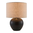Modern European furniture - Rounded Ceramic Linen Table Lamp - www.oroatrade.com