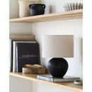 Modern European furniture - Rounded Ceramic Linen Table Lamp - www.oroatrade.com