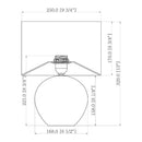 Modern European furniture - Rounded Ceramic Linen Table Lamp - www.oroatrade.com