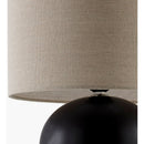 Modern European furniture - Rounded Ceramic Linen Table Lamp - www.oroatrade.com