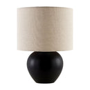 Modern European furniture - Rounded Ceramic Linen Table Lamp - www.oroatrade.com