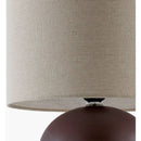 Modern European furniture - Rounded Ceramic Linen Table Lamp - www.oroatrade.com