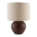 Modern European furniture - Rounded Ceramic Linen Table Lamp - www.oroatrade.com