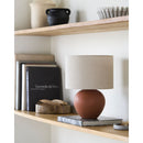 Modern European furniture - Rounded Ceramic Linen Table Lamp - www.oroatrade.com