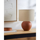 Modern European furniture - Rounded Ceramic Linen Table Lamp - www.oroatrade.com