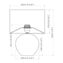Modern European furniture - Rounded Ceramic Linen Table Lamp - www.oroatrade.com