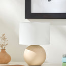 Modern European furniture - Round Glazed Ceramic Table Lamp - www.oroatrade.com
