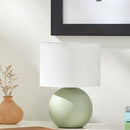 Modern European furniture - Round Glazed Ceramic Table Lamp - www.oroatrade.com