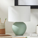 Hospitality furniture - White Linen Ceramic Table Lamp - www.oroatrade.com