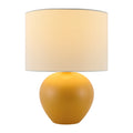 Hospitality furniture - White Linen Ceramic Table Lamp - www.oroatrade.com