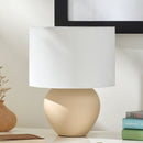 Hospitality furniture - White Linen Ceramic Table Lamp - www.oroatrade.com