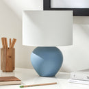 Hospitality furniture - White Linen Ceramic Table Lamp - www.oroatrade.com