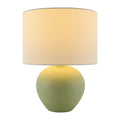 Hospitality furniture - White Linen Ceramic Table Lamp - www.oroatrade.com