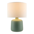 Hospitality furniture - White Jute Ceramic Table Lamp - www.oroatrade.com
