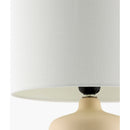 Modern European furniture - Ceramic White Linen Table Lamp - www.oroatrade.com