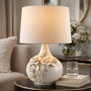 Hospitality furniture - Glazed Cream Ceramic Table Lamp - www.oroatrade.com