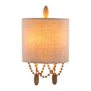 Hospitality furniture - Beige Linen Beaded Wall Lamp - www.oroatrade.com
