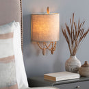 Hospitality furniture - Beige Linen Beaded Wall Lamp - www.oroatrade.com