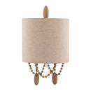 Hospitality furniture - Beige Linen Beaded Wall Lamp - www.oroatrade.com