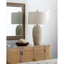Hospitality furniture - White Textured Ceramic Table Lamp - www.oroatrade.com
