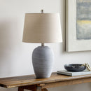 Contract furniture - Antiqued Gray Ceramic Table Lamp - www.oroatrade.com